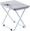 Yardwe Portable Folding Stool Lightweight Collapsible Chair for Camping Fishing and Outdoor Activities Heightened Design Easy to Carry Grey