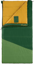 Kelty Solstice 20 Oversized Camping Sleeping Bag Spacious Rectangular Shape Zip Together for 2P Anti-Snag Zips Internal Pocket