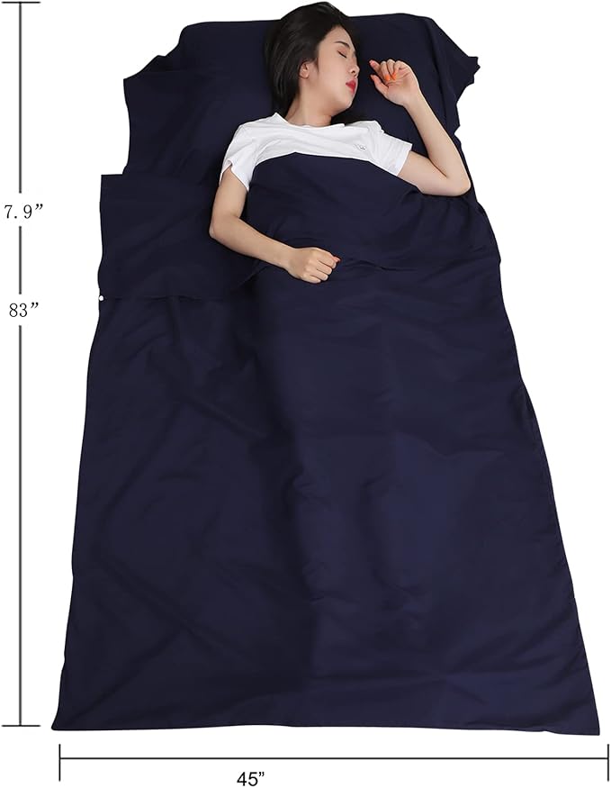 JITTY Sleeping Bag Liner Travel Sheet for Business Camping Backpacking Hiking Mountain Climbing Home Hostels Train 83x45