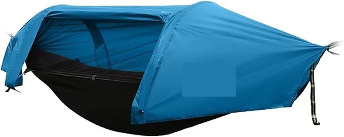 Compatible For Travel Mosquito Net Hammock Waterproof Outdoor Camping Hiking Integrated Tent(Blue)
