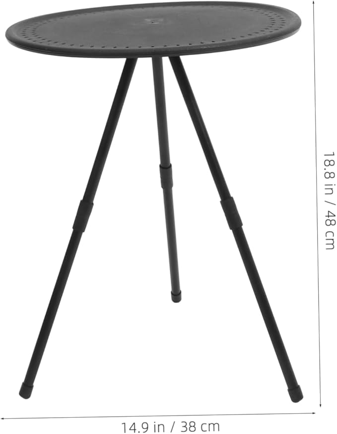 Portable Round Folding Table Lightweight Camping and Picnic Table for Outdoor Use Height Compact Design for Bbqs and Festivals