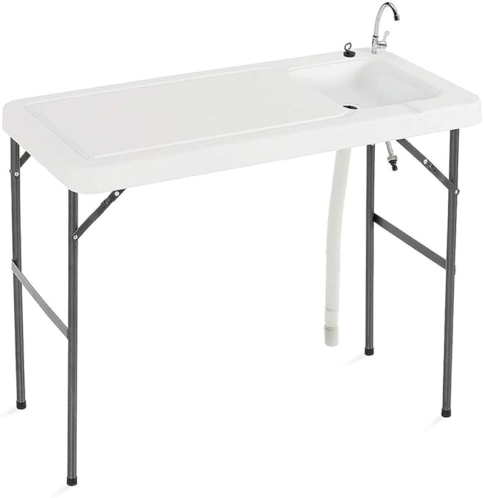 Modern Home Portable Folding Outdoor Fish Fillet/Filet Table for Cleaning/Cutting - Perfect for Fishing/Gardening/Camping