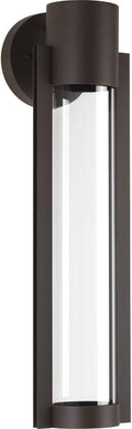 Progress Lighting Z-1030 LED Collection 1-Light Clear Glass Modern Outdoor Medium Wall Lantern Light Antique Bronze