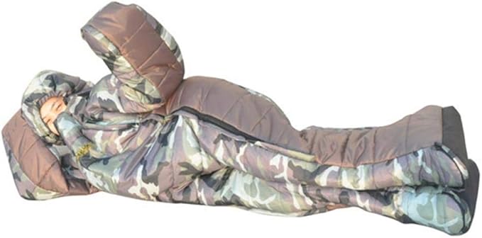 Full Body Wearable Sleeping Bag with Legs for Outdoor Use Multicolor M