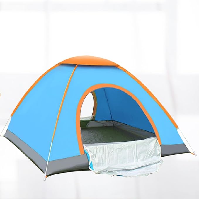 VICASKY Automatic Folding Tent for Persons Family Tent for Camping Beach Parties Lightweight Durable Easy Setup with Ground Nail Interior Light
