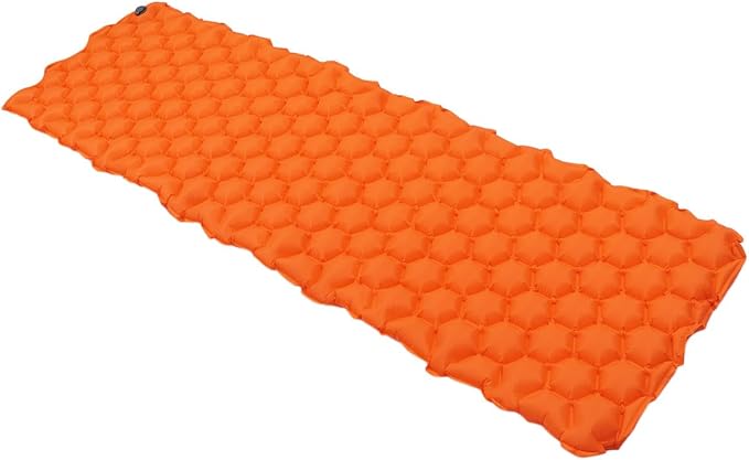 Inflatable Camping Tent Mat Waterproof Sleeping Pad Portable Air Mattress Lightweight Outdoor Sleeping Cushion for Hiking Backpacking Travel (192x58x6cm Orange)