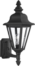 Sea Gull 8824-12 Brentwood 1-Light Black Wall Lantern