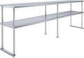 AmGood Double OverShelf Stainless Steel NSF - Many (96 Long x 18 Deep)