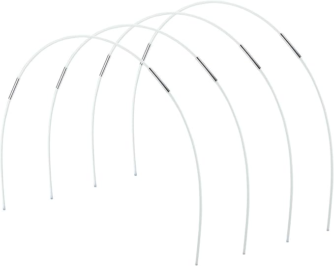 Fiberglass Long Arch Poles for Bike Tent Awning Frame Kit - Replacement Tent Rods Bar Support Rods for Hiking and Camping Tarp Poles