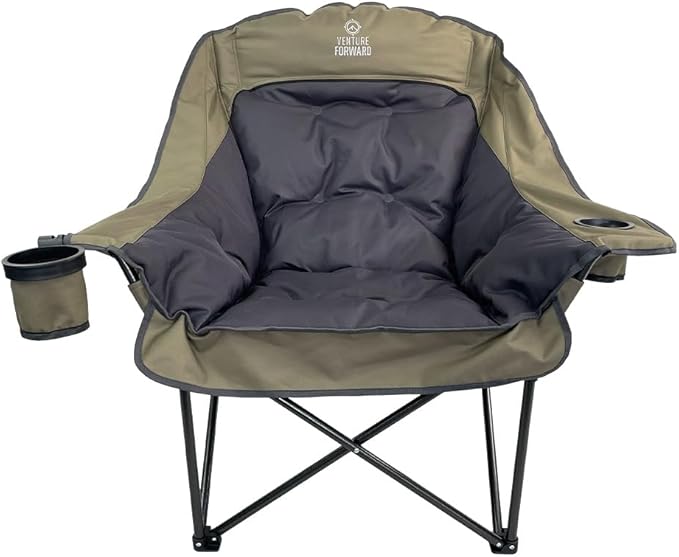 Oversized Folding Camping Chair - Portable and Comfortable 400 lbs. Weight Capacity - Perfect for Camping and Outdoor Activities