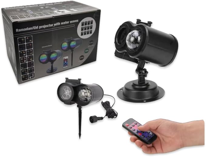 Ramadan Eid al adha Outdoor Projector Lights for Ramadan and Eid Graduation. Indoor Eid and Ramadan Projector Lights with Remote Control Projector for Muslim Celebrations Party Decorations.