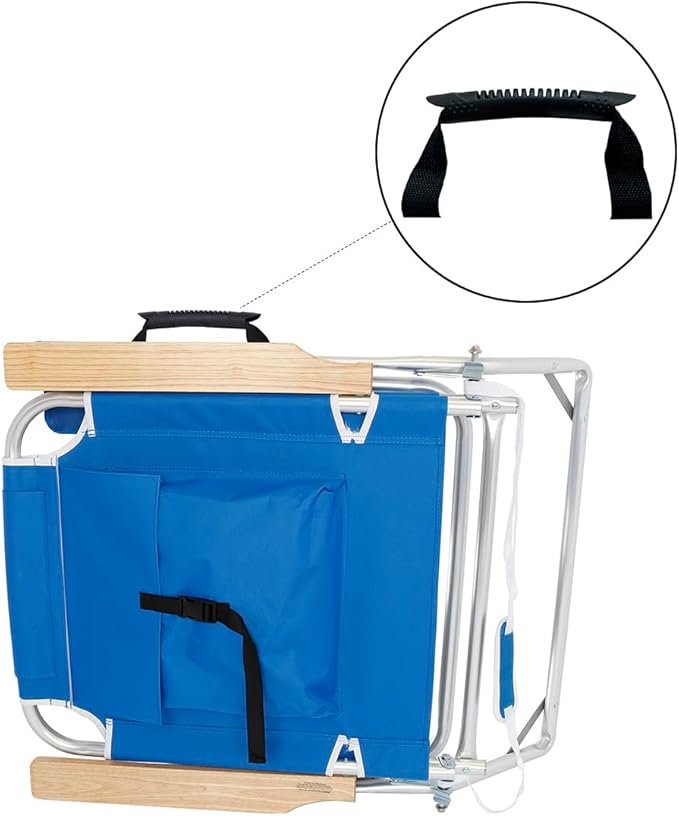 Big Jumbo 500 lbs XL Wide Heavy Duty Beach Chair for Big &amp Tall Adults Aluminum Tubing - 4 Reclining Positions