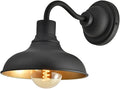 JCHAL Gooseneck Front Porch Wall Light Rustic Farmhouse Wall Sconce Outdoor &amp Indoor Wall Mount Barn Light 8 Matte Black (1 Pack)