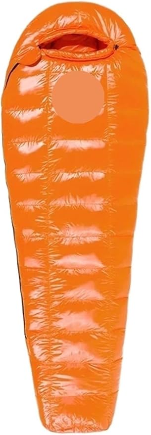 Sleeping Bag White Goose Down Sleeping Bag Camping Filled Men Warm for Travel Hiking for Adult(Orange 1000g)