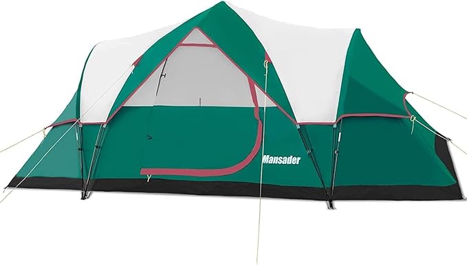 6 Person Family Camping TentWaterproof Windproof with Top RainflyEasy Set UpPop Up Tent for Outdoor Camping Hiking Trave