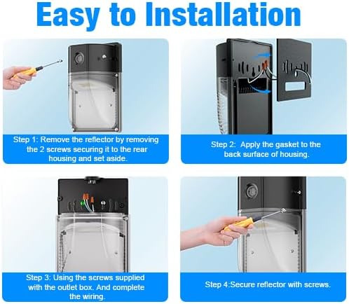 30W LED Wall Pack Light Dusk to Dawn Outdoor Lighting Sensor 3600LM 5000K LED Outdoor Wall Lights 120Vac IP65 Waterproof Security Flood Light for Commercial Porch Garage Garden 2 Pack