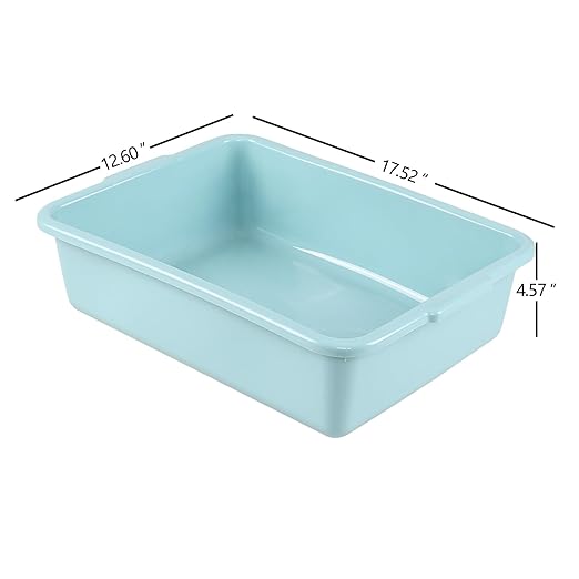 Commercial Bus Box 4-Pack Plastic Bus Tubs 13 L Green