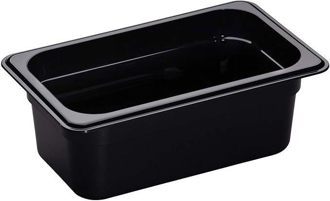 Cambro 44HP110 Food Pan 1/4 X 4 H-Pan Black Case of 6