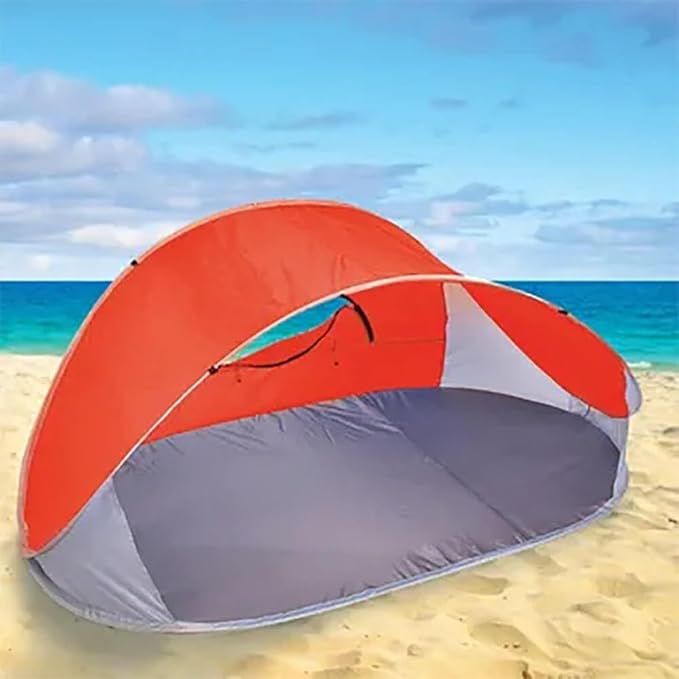 Kole Imports OT573-1 Pop-Up Beach Half-Moon Shape Tent with Carry Bag 1 Piece
