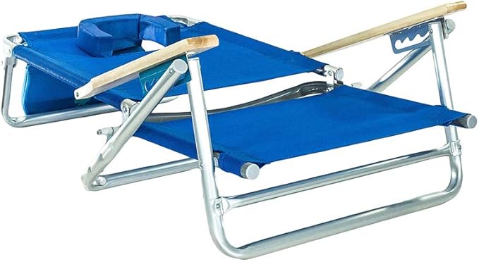 Ostrich SBSC-1016B South Adult Beach Lake Sand Lounging Chair Blue (2 Pack)