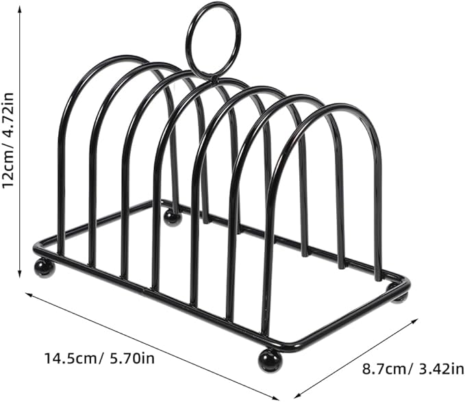 PartyKindom Stainless Steel Multifunctional Bread Rack Toast Holder Rack for Kitchen and Dining Room: Multi-Functional Toast for Sliced Bread and Book Storage Space-Saving