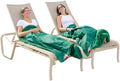 Pretty Rugged Faux Mink Luxe Customizable Long Lap Blanket Waterproof and Reversible Machine Washable Fuzzy Throw Green
