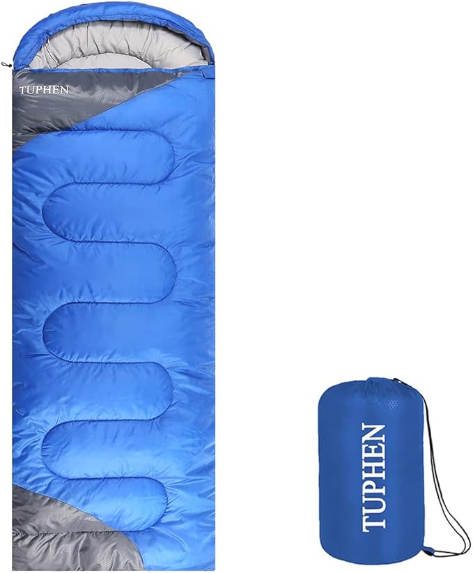 tuphen- Sleeping Bags for Adults Kids Boys Girls Backpacking Hiking Camping Microfiber Liner Cold Warm Weather 4 Seasons Indoor Outdoor Use Lightweight &amp Waterproof