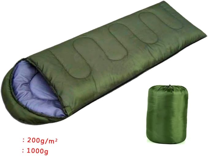 Army with Drawstring Hood for Camping Lightweight Outdoor for Adults Compression Storage Bag Included for Hiking and Backpacking in Spring Summer and Fall