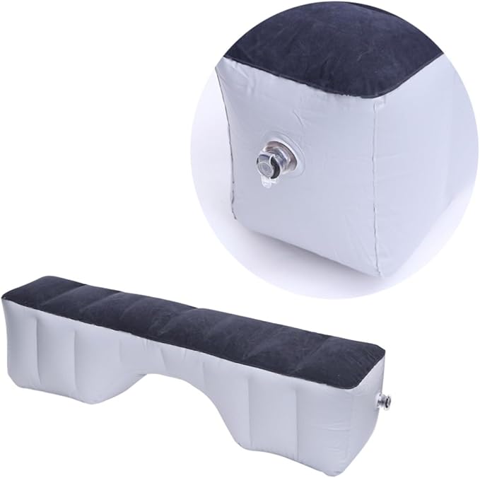 Inflatable Car Air Mattress Travel Bed Portable Lightweight Rear Seat Sleeping Pad for Camping and Road Trips Easy Clean Material Fits Vehicles Random Color