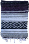Authentic Mexican Falsa Blanket Perfect for YogaBeach CampingPicnic Car seat Cover Home Throw Decor(Purple)