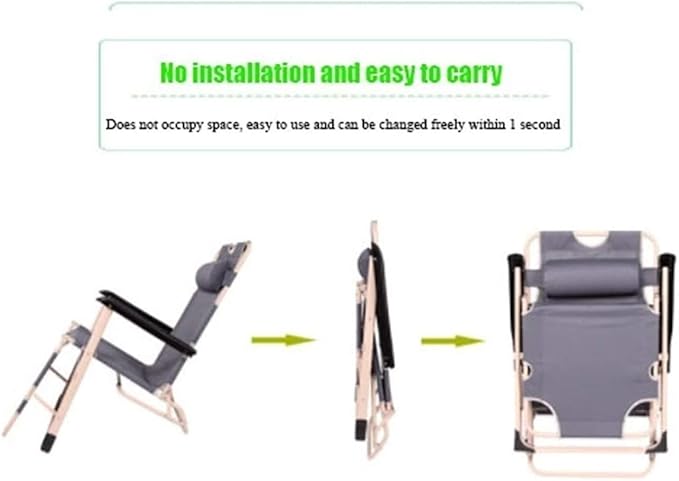Folding Chair Sun Lounger Chair Recliner Nap Folding Beach Chair Lunch Break Nap Chair Folding Deck Chair Recliner