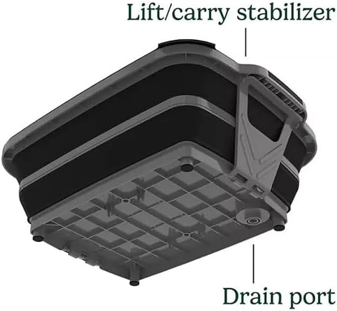 4-in-1 Expandable Prep &amp Serve Tub - 3 Gallon Collapsible Marinating and Brining Container with Cutting Board Lid - Gray
