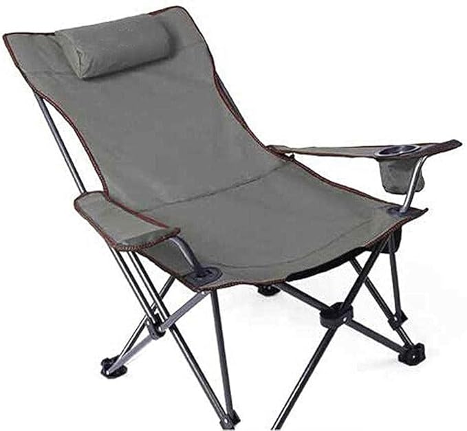 Portable Outdoor Camping Chair with Armrests Cup Holder and Storage Bag Ultralight Folding Chair for Hiking Beach Picnic and Travel