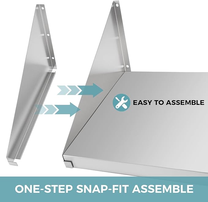 YWTESCH Microwave Shelf Wall Mount 15 x 20 Stainless Steel Commercial Heavy Duty Microwave Shelf 200 lb Commercial Microwave Rack for Restaurant Kitchen Bar and Shop