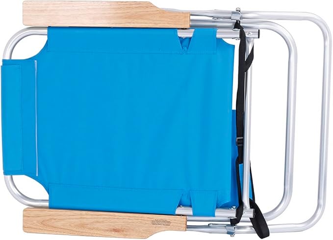 Deluxe XL Tall 17 Inches High Seat Beach Chair for Adults Heavy Duty Aluminum Frame Wide Plus Size 300 lb Capacity