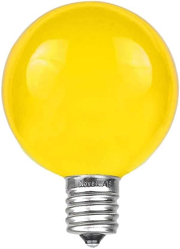 G40 Patio String Lights with 25 Yellow Globe Bulbs - Hanging Garden String Lights - Vintage Backyard Patio Lights - Outdoor String Lights - Market Cafe String Lights - Green Wire - 25 Foot