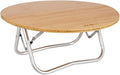 Outdoor Portable Folding Table Bamboo Board Round Table for Camping Picnic BBQ and Beach Easy to Carry and Set Up