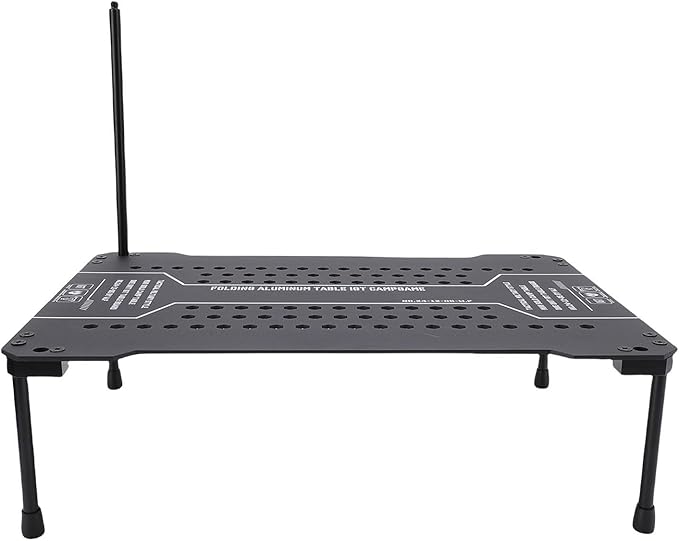 Portable IGT Barbecue Table Foldable IGT Camping Table Modular Outdoor BBQ Table with Removable Legs Light Holder for Outdoor Cooking Dining