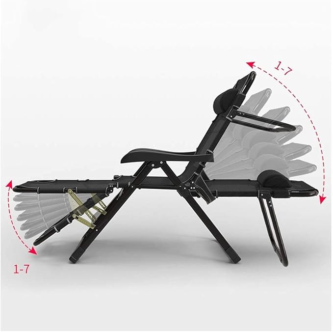 Lounge Outdoor Folding Reclining Sun Lounger Zero Gravity Chair for Beach Patio Garden Camping Super Wide 67CM Deck Chair with Adjustable Backrest
