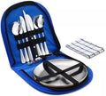 Cutlery Set Picnic Camping Picnic Set With 304 Stainless 10Pcs Tableware Dishes Steel Cutlery Set For 2Person C