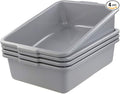 24 L Commercial Bus Box Plastic Bus Tote Gray Pack for 4