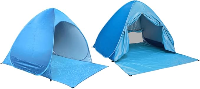 YARNOW 1Pc Automatic Beach Tent Portable Sunshade Canopy Easy Setup for Fishing Camping and Outdoor Activities Lightweight Blue Beach Tent