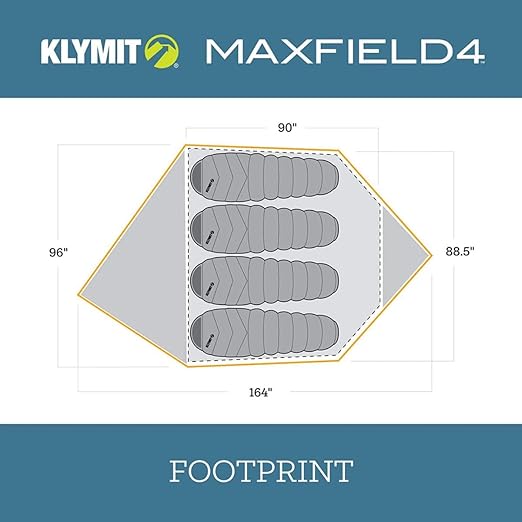 Klymit Maxfield Backpacking Tent Lightweight Multi-Person Tent for Camping and Hiking