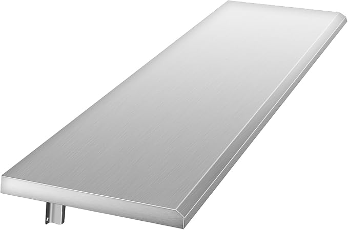 Folding Concession Shelf 72 x 12 Stainless Steel Drop Down Serving Food Shelf Concession Space-Saving Stand Serving Shelf for Concession Windows