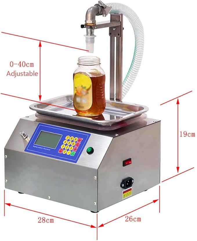 Automatic Liquid Honey Filling Machine 20ml-10000ml Stainless Steel Paste Viscous Liquid Bottling Intelligent Bottle Filler Machine for Pear Syrup Chocolate Sauce