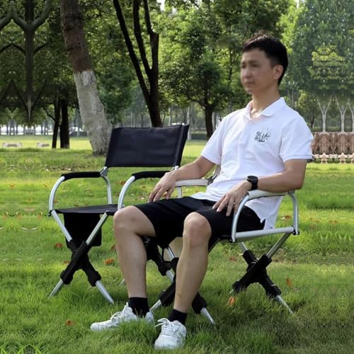 Lightweight Foldable Directors Chair with Carry Bag - Compact Armchair for Outdoor Camping Sports Tailgating Beach Fishing &amp Travel - Portable Seating Solution