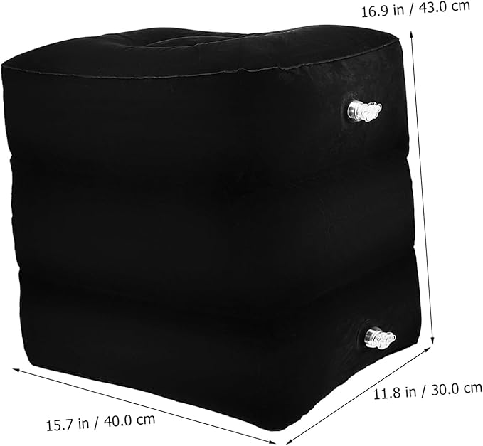 Mikikit Soft Leg Support Pillow for Airplane Car Inflatable Foot Rest for Travel