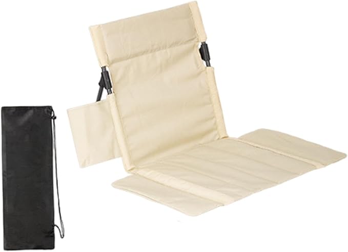 Outdoor Camping Backrest Padded Cushion Pad with Carry Bag Floor Backrest Chair for Trekking
