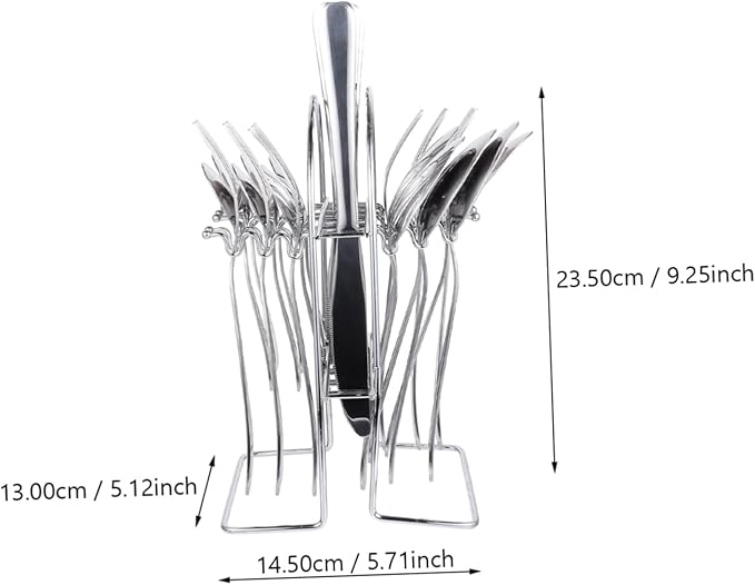 HEALLILY 1 Set Stainless Steel Tableware Modern Cutlery for Home Outdoor Travel Dining Lightweight Dishwasher Safe Elegant Mirror Finish present for Friends and Family