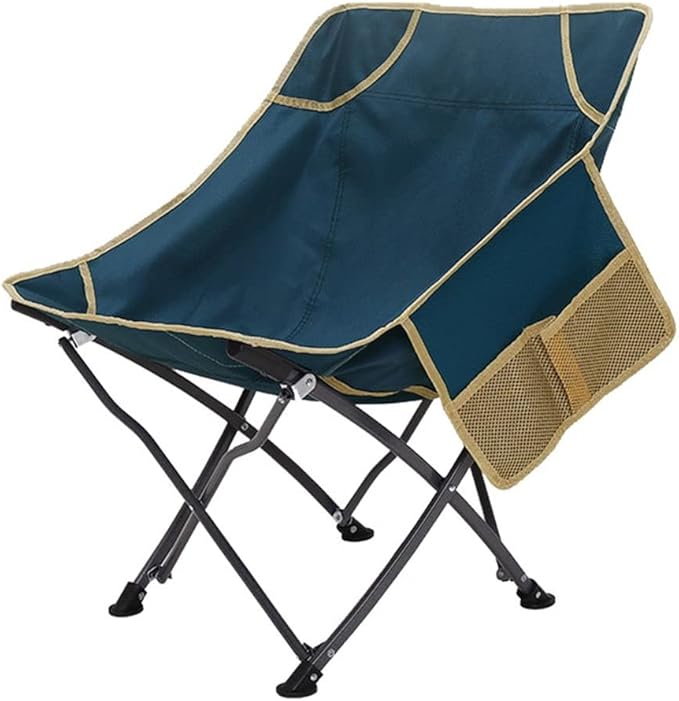 Moon Chair Lightweight for Outdoor Traveling Beach Fishing Chair Steel Multifunctional Camping Folding Chair(D Light Grey)